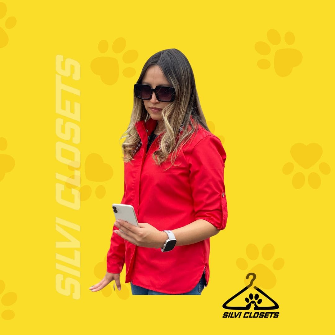 CHAQUETA IMPERMEABLE MATCH DAMA ROJA