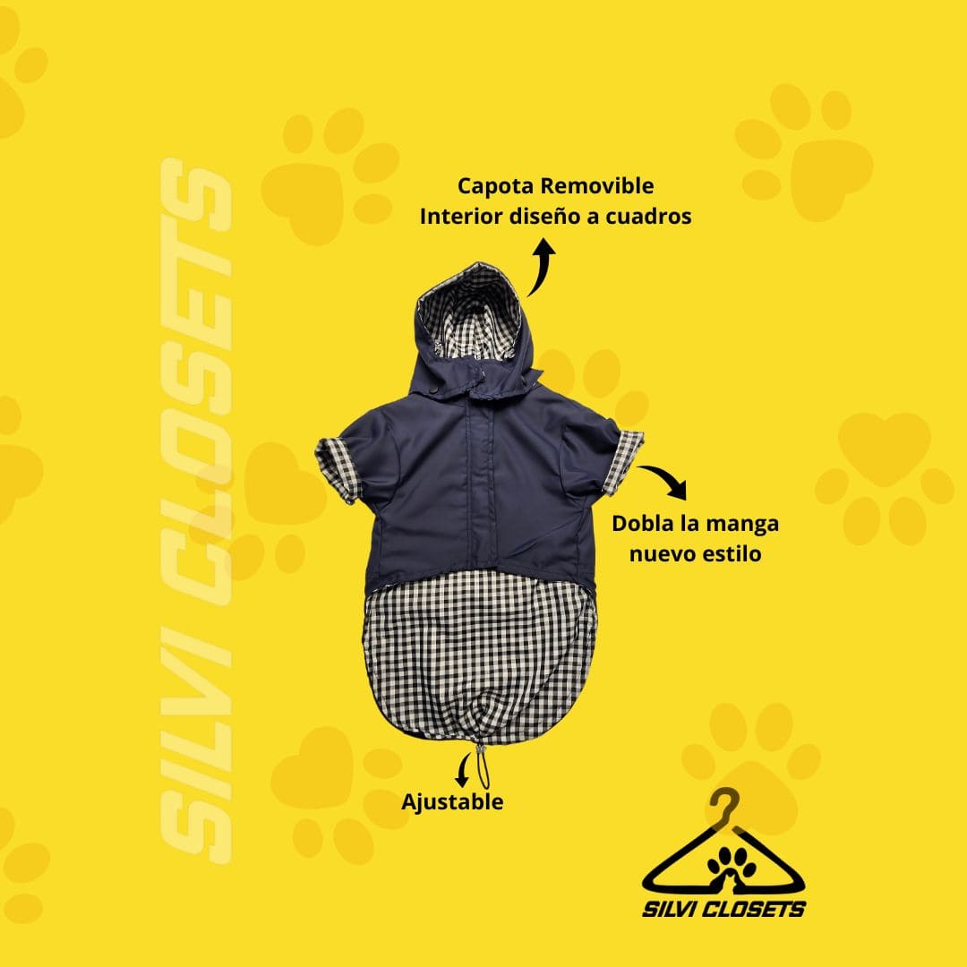 CHAQUETA IMPERMEABLE AZUL NOCHE
