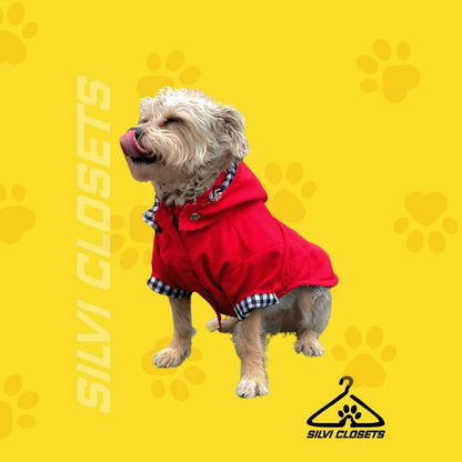 CHAQUETA IMPERMEABLE ROJA