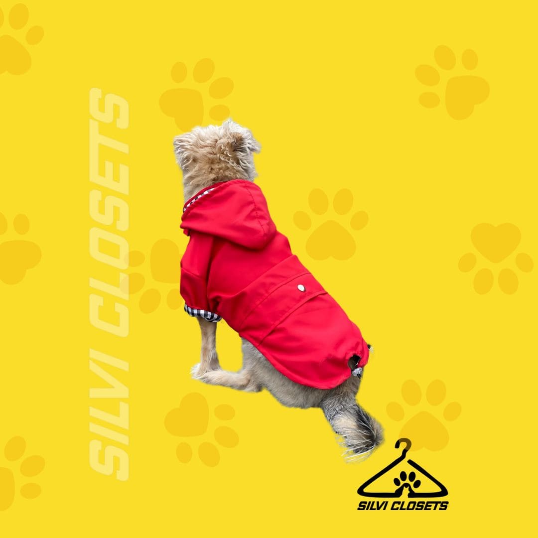 CHAQUETA IMPERMEABLE ROJA