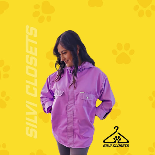 CHAQUETA IMPERMEABLE MATCH DAMA LILA