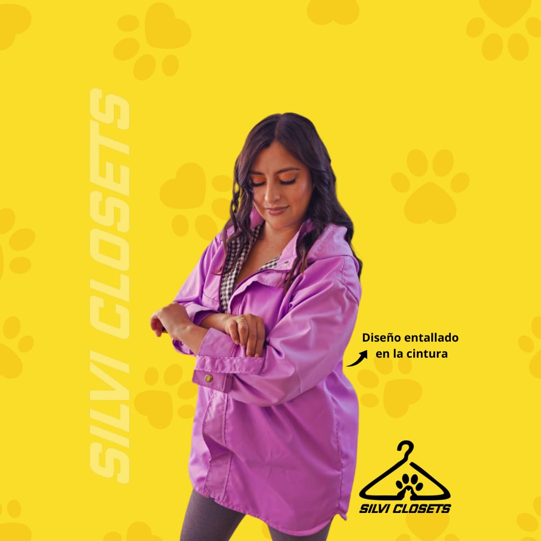 CHAQUETA IMPERMEABLE MATCH DAMA LILA