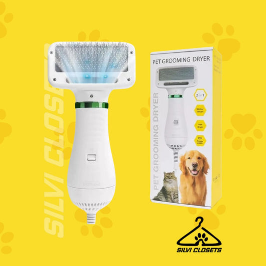 CEPILLO SECADOR PARA MASCOTAS 2 EN 1