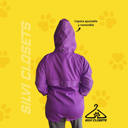 CHAQUETA IMPERMEABLE MATCH DAMA LILA
