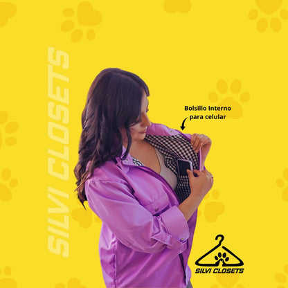 CHAQUETA IMPERMEABLE MATCH DAMA LILA