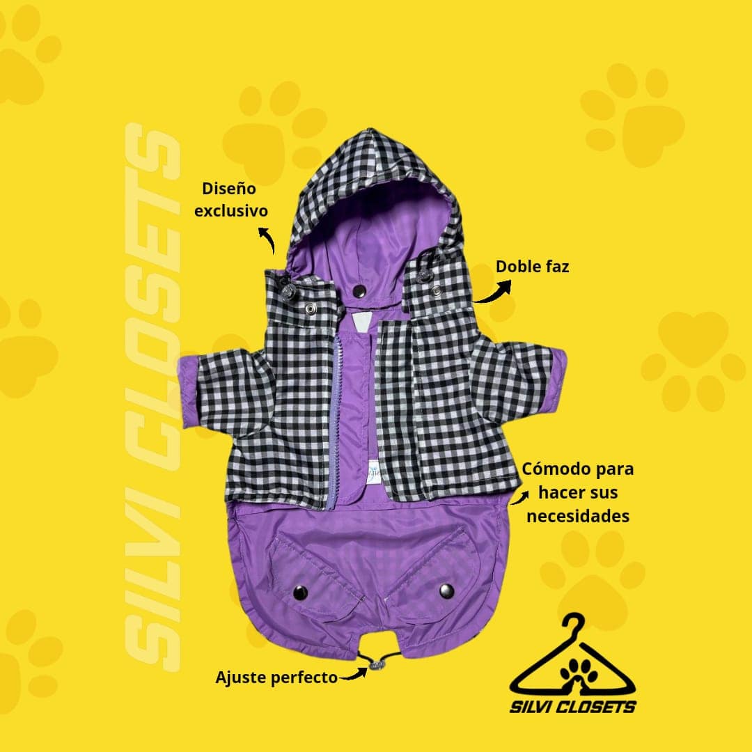 CHAQUETA IMPERMEABLE LILA