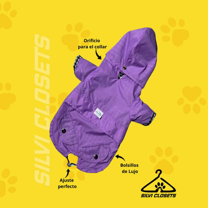 CHAQUETA IMPERMEABLE LILA